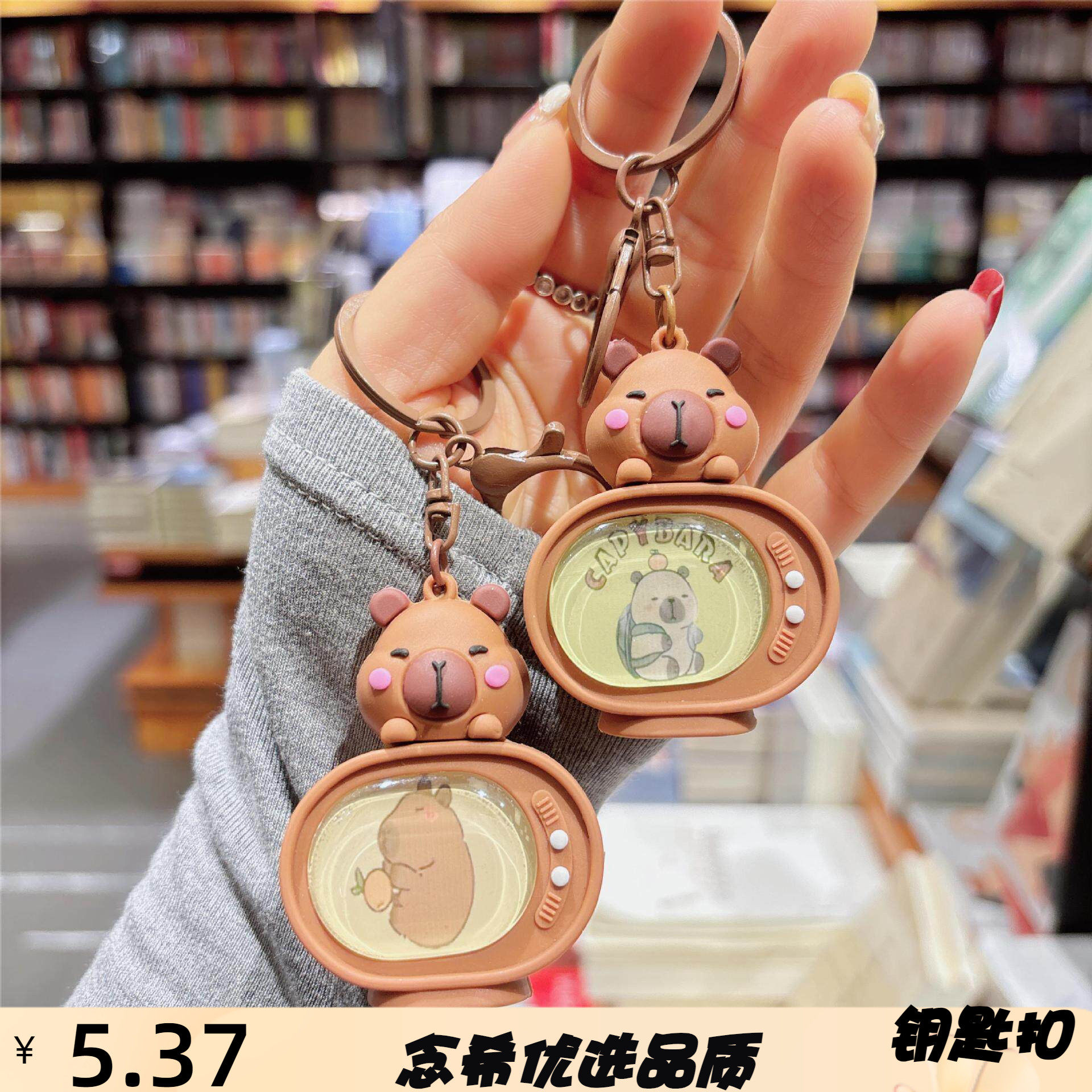 可爱摇摇灯卡皮巴拉发光电视机钥