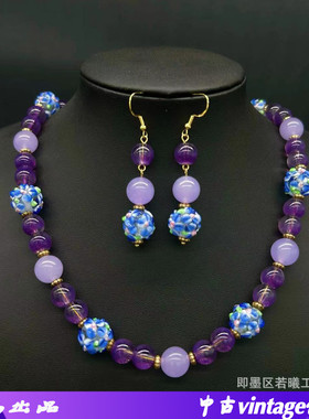 琉璃圆珠链男女通用项链