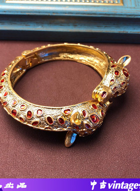 欧美重工镯子vintage中古手环套