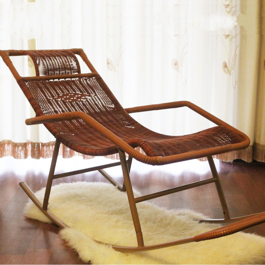 老年人摇摇椅逍遥趟椅藤编躺椅成人现代靠椅懒人睡椅夏天阳台腾椅