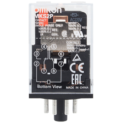 正品欧姆龙OMRON继电器MKS2P MK2P-I DC 24V AC 220V 6V 12V 110V