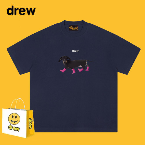 DREWESSFODG趣味卡通腊肠狗短袖