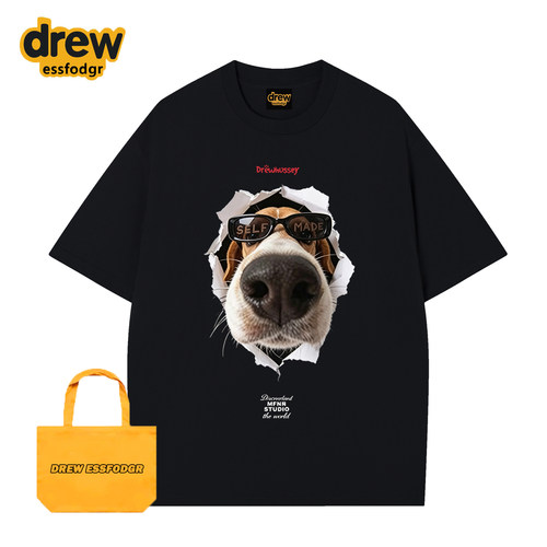 DREWESSFODGR可爱墨镜狗狗短袖T