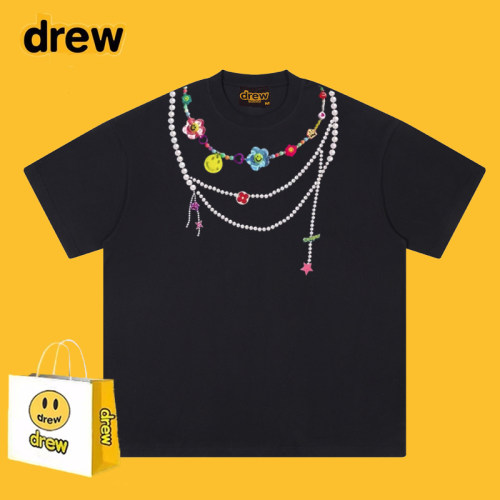 DREWESSFODGR珍珠项链印花短袖