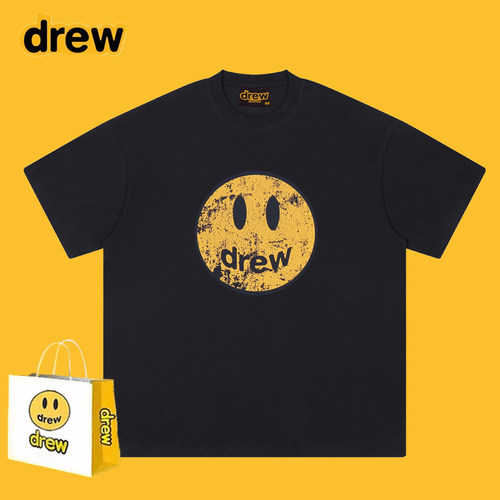 DREWESSFODGR笑脸破坏做旧短袖