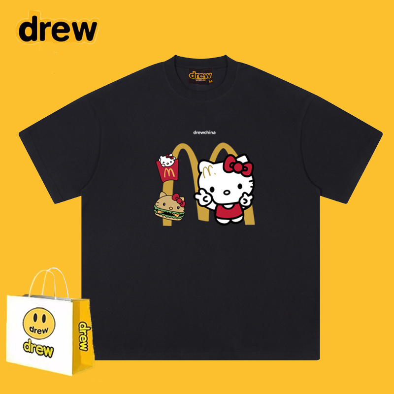 Drew潮牌麦当劳Kitty卡通短袖T恤