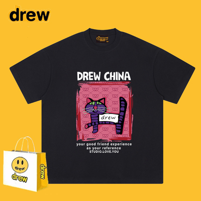 DREWESSFODG复古卡通猫咪短袖