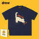 Drew美式 tee 纯棉半袖 潮牌番茄猫咪印花短袖 T恤男女休闲宽松情侣装