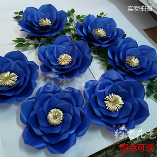 大型婚庆纸花婚礼舞台背景道具仿真手工立体纸花节日店铺橱窗装饰