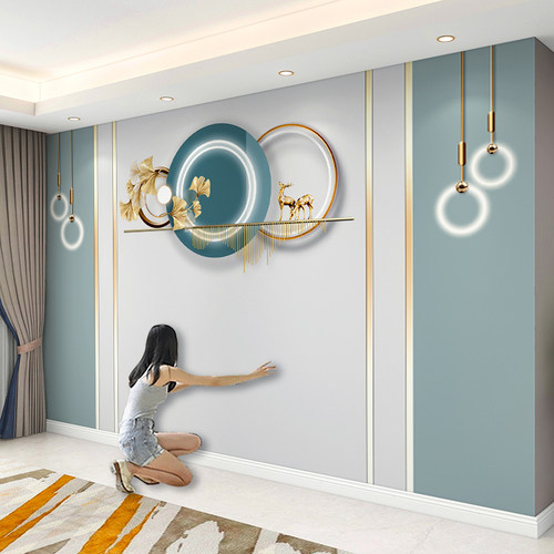 2025新款壁画背景墙装饰上门安装