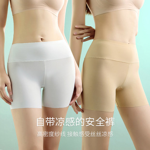 工厂直发 女夏天一片式 冰丝打底裤 高腰 无痕防走光瑜伽裤 薄款