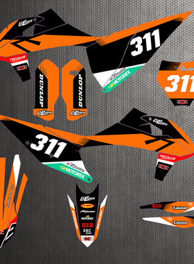 KTM 1921SXF 2022EXC恒建S5Z300卒玛K8开禧320越野摩托车贴花贴膜