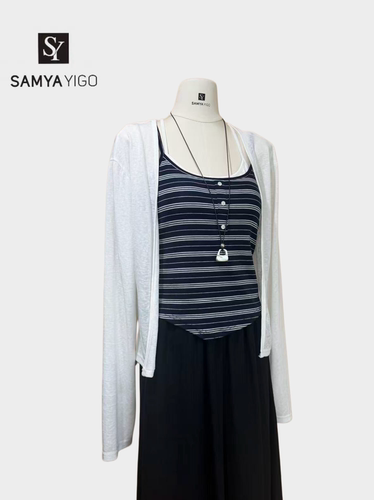 2026 SAMYA YIGO夏季新款时尚百搭显瘦吊带背心两件套80504款