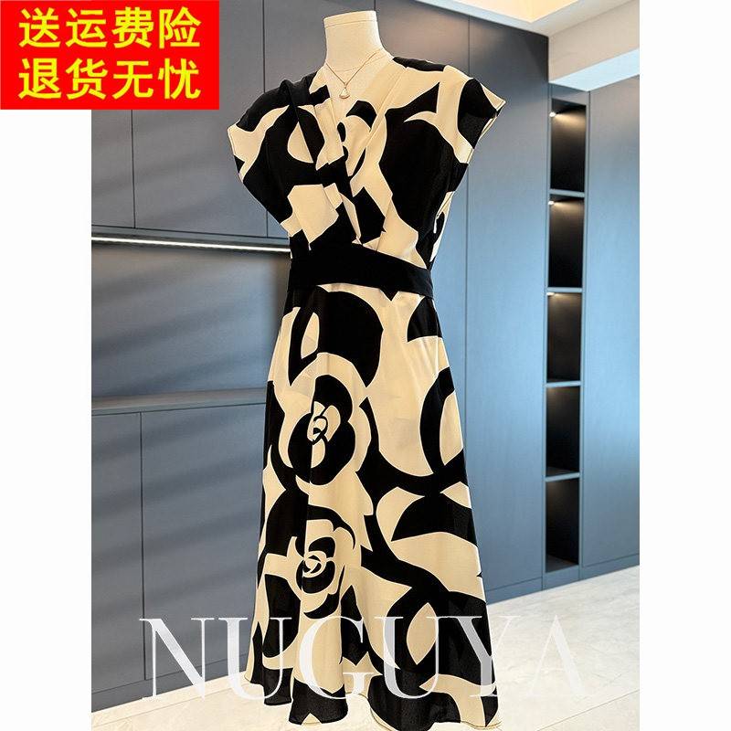 时髦洋派年轻妈妈装洋装女显瘦夏装新款气质百搭中长版裙子中年