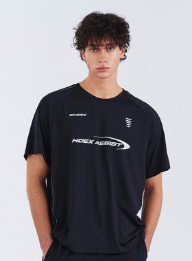 HDEX 25夏季新品美式基础款速干字母刺绣T恤宽松短袖上衣韩国代购