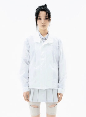 现货OJOS 25春夏宽松简约机能风拉链外套科技感夹克衫韩国代购