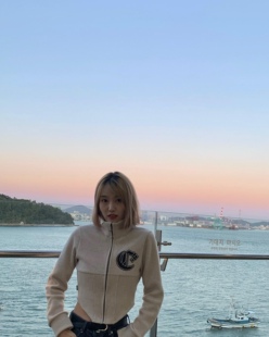 现货裴秀智同款CRANK鱼骨下摆修身漏腰拉链长袖开衫韩国正品代购