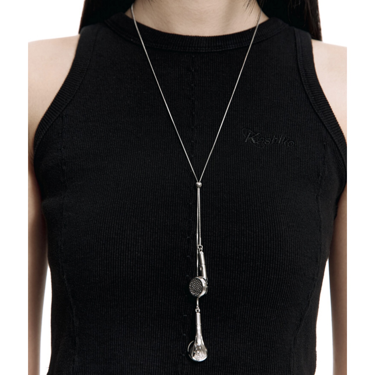 KASHIKO 24夏季 小众设计感耳机颈链个性辣妹锁骨链韩国代购