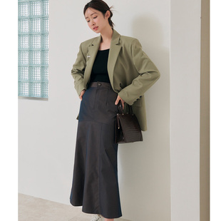 秒发车静媛同款 CITYBREEZE 21早秋新高腰包臀优雅复古荷叶边长裙