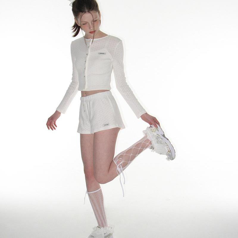 CRANK 25春季新品格雷系氛围感针织吊带开衫短裤套装韩国代购