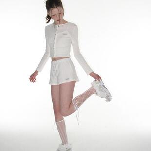 现货CRANK 25春季新品格雷系氛围感针织吊带开衫短裤套装韩国代购