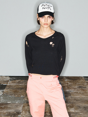 TheOpenProduct做旧薄款针织衣