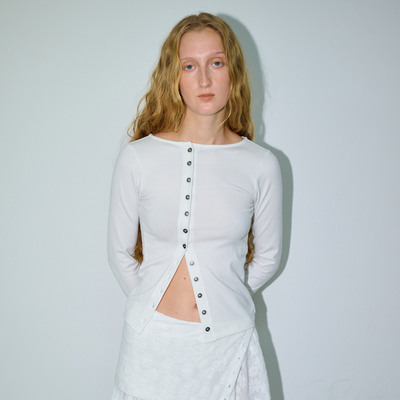 虞书欣同款Polysooem 25秋修身简约两穿法针织衫韩国代购