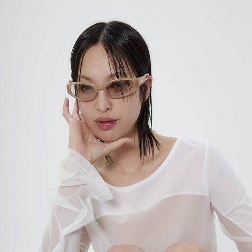 现货OJOS 24夏季新款男女同款摩登复古前卫猫眼太阳眼镜韩国代购