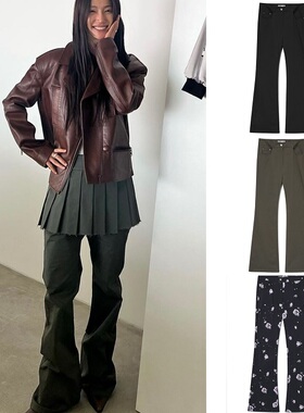 现货TheopenProduct2023秋低腰喇叭裤显瘦休闲裤OPENYY韩国代购