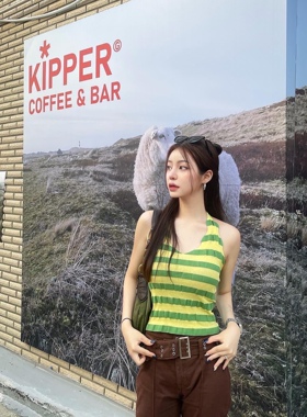 现货小章鱼Iris同款TheOpenProduct2022夏新款设计师吊带挂脖背心