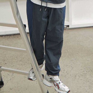 ISTKUNST22春夏新款宽松休闲字母收裤脚松紧腰运动长裤男女韩代
