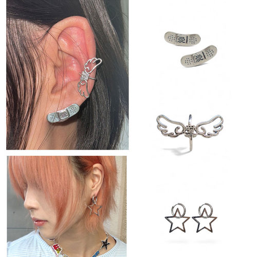 唇钉现货NewJeans同款MOMENTEL24 星星设计感千禧y2k耳钉耳饰韩代