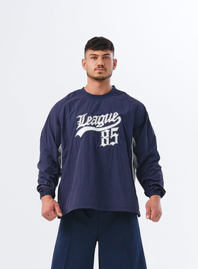 HDEX 25夏季新品美式复古速干字母刺绣T恤宽松长袖上衣韩国代购