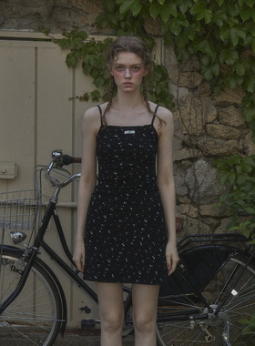 LETERIE 24夏季新品修身显瘦纯欲碎花田园风吊带连衣裙韩国代购