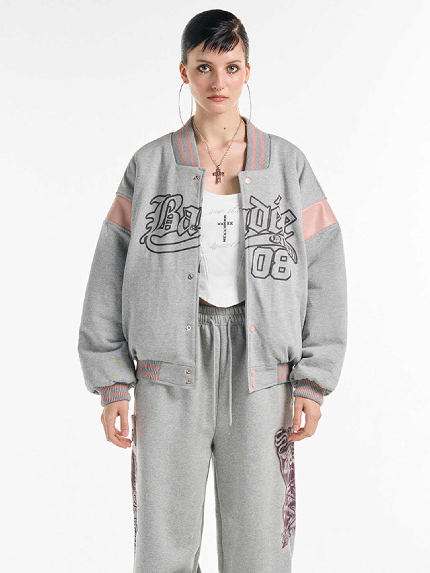 Badee美式复古夹棉棒球服