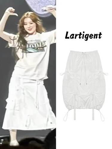 LARTIGENT抽绳抹胸吊带连衣裙