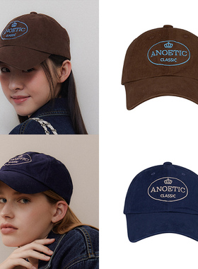 现货ANOETIC 23秋冬韩版字母刺绣棒球帽百搭休闲鸭舌帽韩国代购