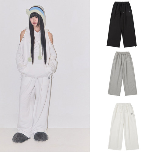 ILLIGO 25冬新款宽松休闲裤logo刺绣直筒长裤跳舞裤韩国代购