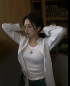 CRANK 24春条纹长袖 衬衫 安宥真姜涩琪同款 盐系学院风衬衣韩国代购