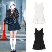 现货张元 连衣裙纯欲风背心裙韩国代购 英同款 GLOWNY24春夏圆领无袖