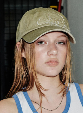 runningHIGH 25夏季新款复古水洗美式刺绣鸭舌帽休闲帽韩国代购