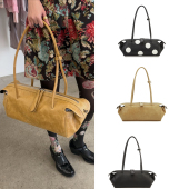 26春复古波点法棍包手提包单肩腋下牛皮包袋韩国代购 OPEN
