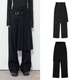 韩国代购 杨超越同款 子黑色休闲裤 裙裤 BOHEMSEO 25冬假两件裤