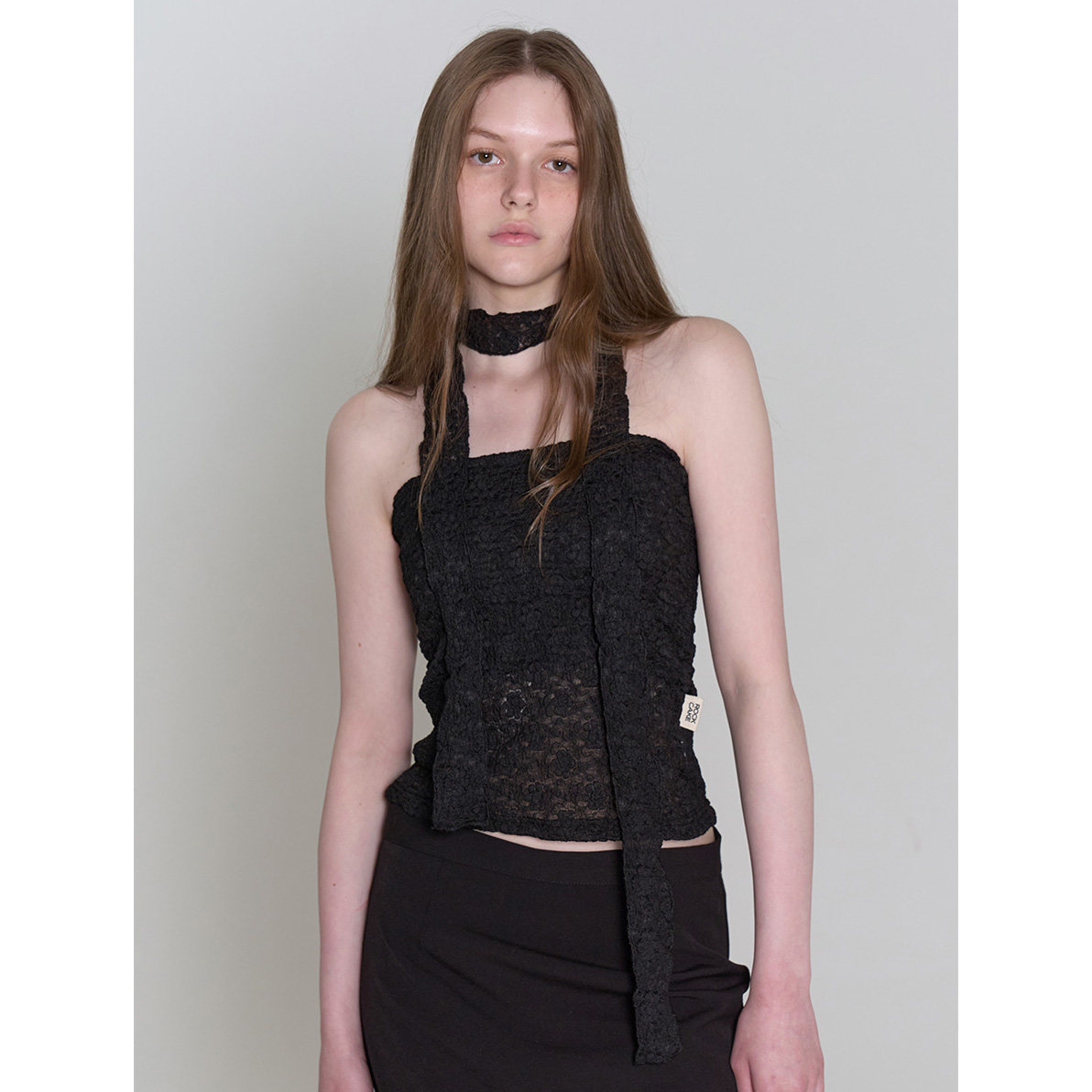 黑现货ROCKCAKE 25夏修身纯欲微透纯色蕾丝挂脖抹胸韩国代购,女装/女士精品,抹胸,淘宝优惠券,粉丝福利购,淘宝优惠卷