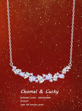 紫藤花项链bulingbuling超闪纯银