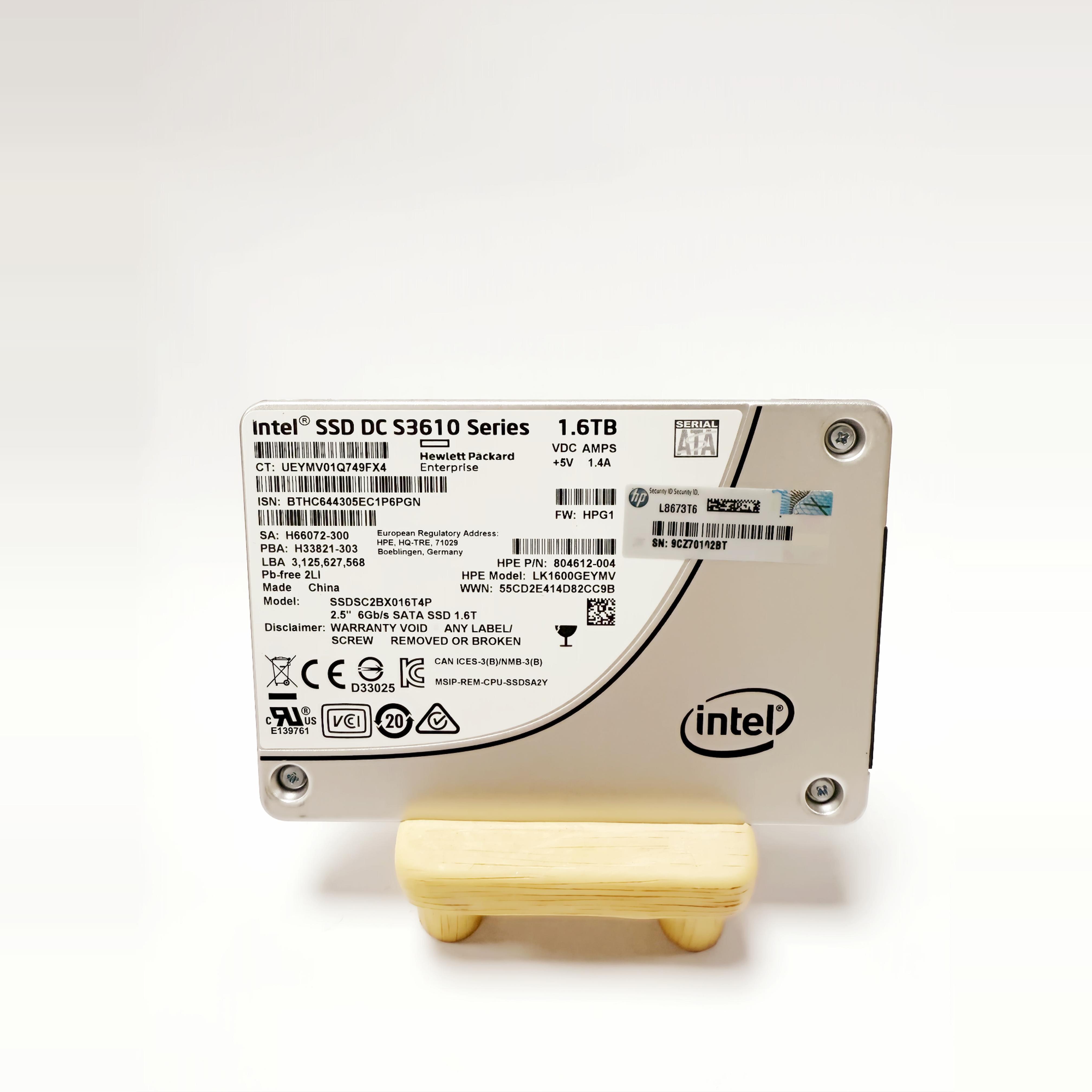 Intel/英特尔S3610 1.6T 2.5寸SATA SSD固态硬盘拆机盘HP/惠普版