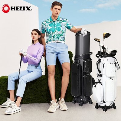 HELIX喜力克斯高尔夫航空托运球包防水golf男女士伸缩球包绣名字