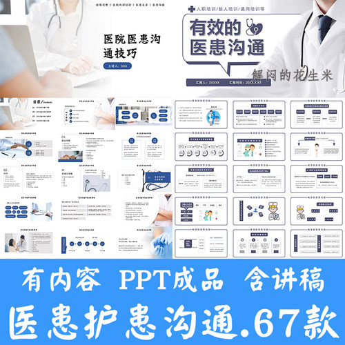 医院医患护患有效沟通技巧ppt模板护理安全防范措施宣传成品课件