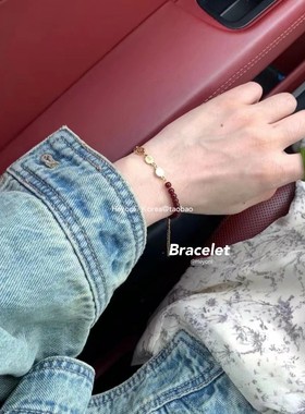 女石榴石钛钢新中式转运珠手链