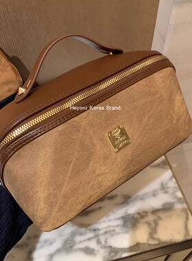 HEYONI韩国高端手提化妆包女大容量旅行出差整理收纳洗漱便携皮包